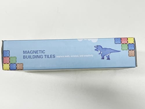 Dinosaur Toys Magnetic Tiles Building Blocks Kids Toys - Dinosaur World STEM Magnet Toys for Toddlers Creative Construction Play for 3+ Year Old Boys Girls Ideal Preschool Learning Sensory Toys