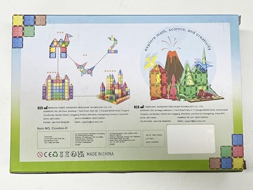 Dinosaur Toys Magnetic Tiles Building Blocks Kids Toys - Dinosaur World STEM Magnet Toys for Toddlers Creative Construction Play for 3+ Year Old Boys Girls Ideal Preschool Learning Sensory Toys