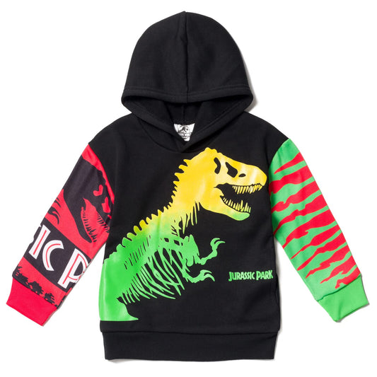 Jurassic World Dinosaur T-Rex Toddler Boys Fleece Pullover Hoodie Black 4T
